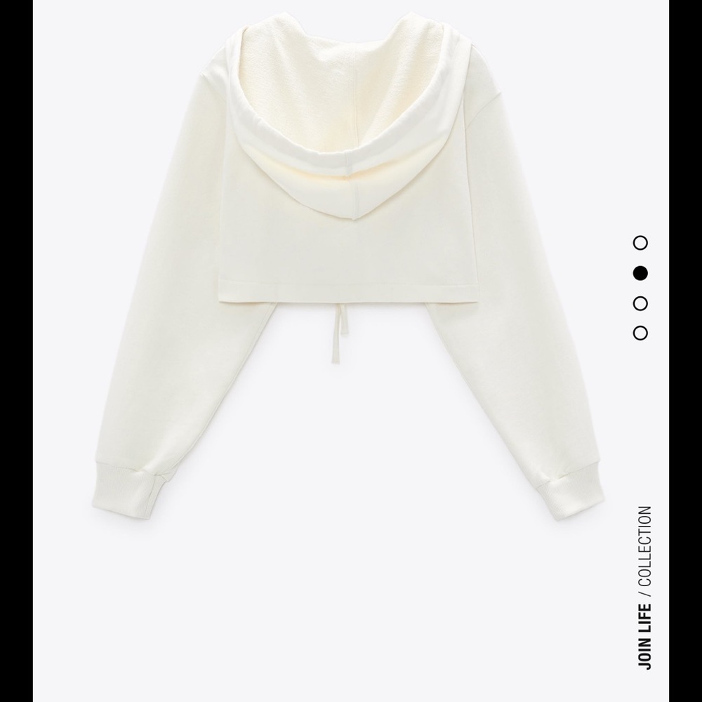 ZARA SWEATSHIRT CROPPED ARM WARMERS - OPEN FRONT